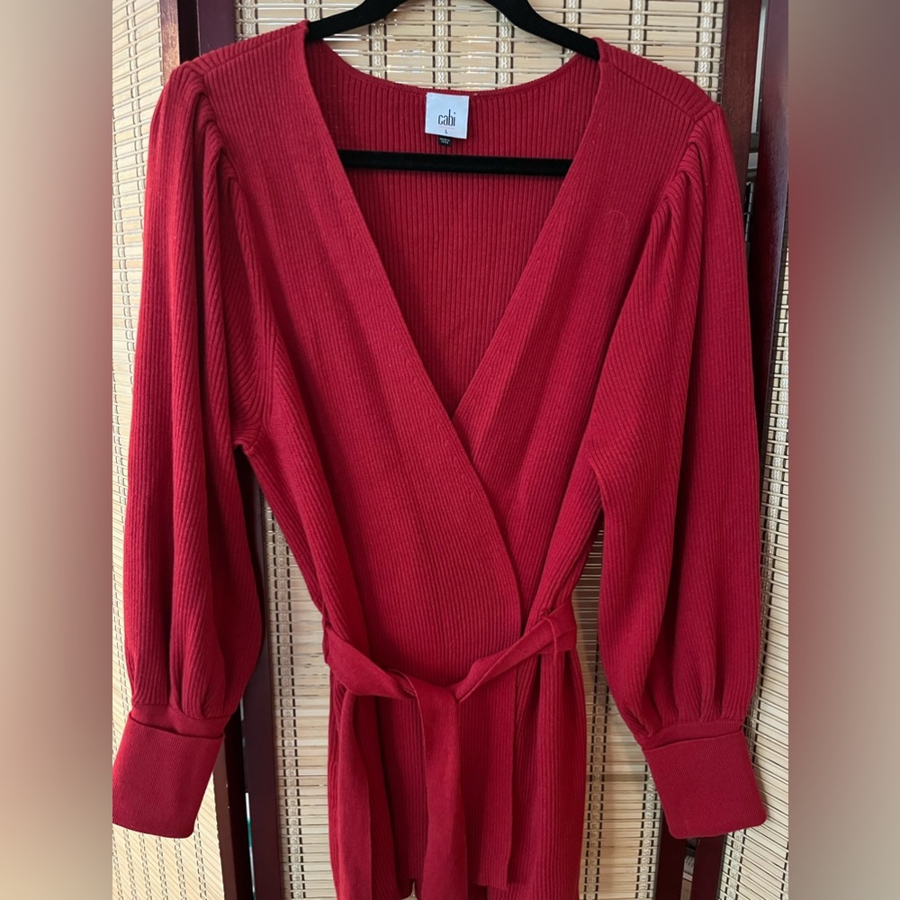 Beautiful red sweater.